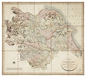A new map of Yorkshire, divided into its ridings and wapentakes, exhibiting its roads A new map of Yorkshire, divided into its ridings and wapentakes, exhibiting its roads