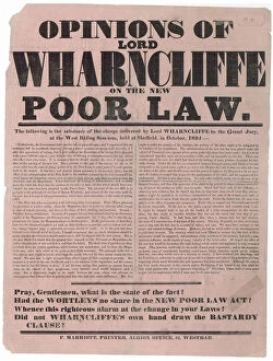 Posters Gallery: Opinions of Lord Wharncliffe on the new Poor Law, 1834