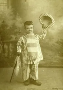 Prints of From an original at Sheffield Libraries: t08278 South Yorkshire Prints: Print of Little Herbert, Sheffield Wednesday football club mascot, c. 1900