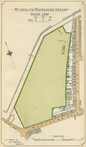 Ripon Gallery: Plan of Attercliffe Recreation Ground (Worthing Road / Ripon Street / Woodbourn_Road), 1897