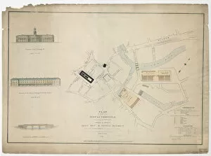 Plan of part of the markets in Sheffield, 1827