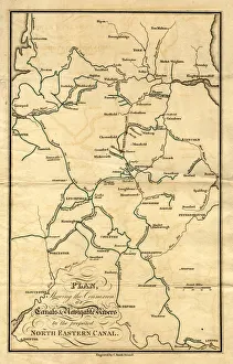 Plan showing the connexion of canals and navigable rivers by the proposed north-eastern Plan showing the connexion of canals and navigable rivers by the proposed north-eastern