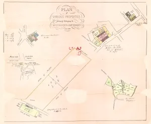 Plan of various properties formerly belonging to William Staniforth, esquire, deceased Plan of various properties formerly belonging to William Staniforth, esquire, deceased