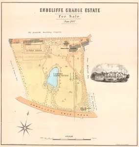 Sale plan for the Endcliffe Grange Estate, Endcliffe Vale Road, 1867 Sale plan for the Endcliffe Grange Estate, Endcliffe Vale Road, 1867