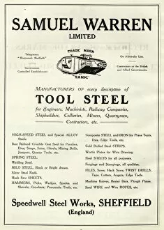 Samuel Warren Ltd. page from Register of trade marks of the Cutlers Company of Sheffield, 1919. Compiled by J. H