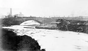 Sheffield Flood 1864 Gallery: Sheffield Flood, Hillsborough Bridge, Langsett Road, Hillsborough, Remains of Hill Bridge