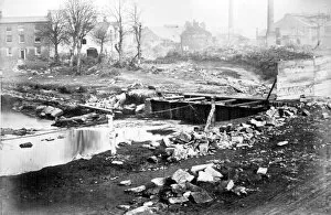 Sheffield Flood 1864 Gallery: Sheffield Flood, Remains of the Shuttle House, residence of James Sharman