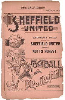 Sheffield United Football Club programme advertising the forthcoming match against Nottingham Forest, 1898