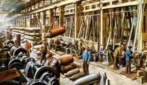 Turning Heavy Shell, Cammell Laird and Company Ltd., Sheffield, 1917 Turning Heavy Shell, Cammell Laird and Company Ltd., Sheffield, 1917