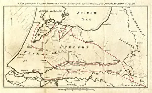 Part of the United Provinces with the marches of the different divisions of the Prussian Part of the United Provinces with the marches of the different divisions of the Prussian