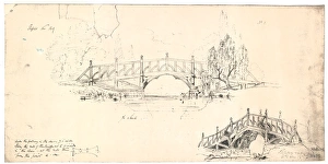 Weston Gallery: Weston Park, design No. 1 for footbridge, 1874