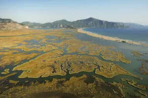 Aerial view of the Dalyan Delta, Turkey, August 2009 Aerial view of the Dalyan Delta, Turkey, August 2009