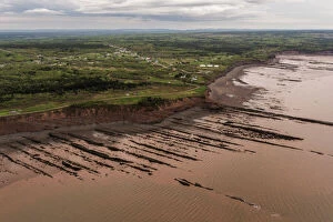 Unesco World Heritage Site Gallery: Aerial view of the Joggins Fossil Cliffs UNESCO World Heritage Site along the shore