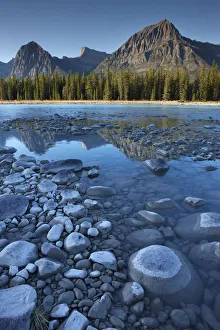 The Athabasca River with Mt Fryatt, Jasper National Park, Alberta, Canada. September 2009 The Athabasca River with Mt Fryatt, Jasper National Park, Alberta, Canada. September 2009