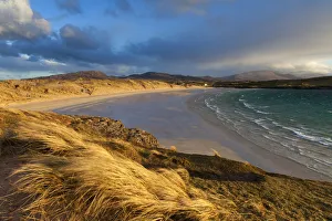 Balnakeil Beach and dunes in late evening light, near Durness, Sutherland, Scotland Balnakeil Beach and dunes in late evening light, near Durness, Sutherland, Scotland