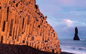 Volcanic Rocks Gallery: Basalt columns at Vik, the southernmost village in Iceland. February 2014