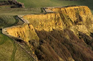 Coast path between Thorncombe Beason and Eype Mouth showing Thorncombe Sands in the cliff face Coast path between Thorncombe Beason and Eype Mouth showing Thorncombe Sands in the cliff face
