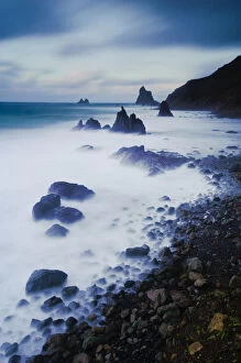 Images Dated 15th December 2008: Coast on a stormy day, Benijo, Anaga Peninsula, North East Tenerife, Canary Islands
