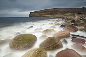 Coloured rocks, Rackwick Bay, Isle of Hoy, Orkney Isles, Scotland, UK, October 2014 Coloured rocks, Rackwick Bay, Isle of Hoy, Orkney Isles, Scotland, UK, October 2014