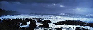 Dramatic seas crashing onto a rocky shore. The Broken Group Islands from The Wild Pacific Dramatic seas crashing onto a rocky shore. The Broken Group Islands from The Wild Pacific