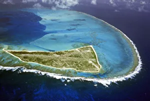 Expansive Gallery: Eastern Island showing the WW2 airstrip which was used to launch the initial attack