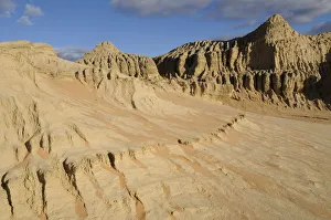 Eroded mud and sand of Walls of China, Mungo National Park, New South Wales, Australia Eroded mud and sand of Walls of China, Mungo National Park, New South Wales, Australia