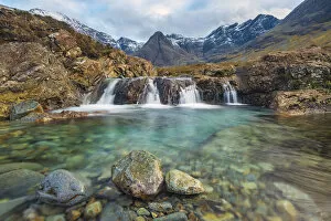 Images Dated 17th January 2014: Fairy Pools with Black Cuillin mountains in background, Isle of Skye, Inner Hebrides, Scotland, UK