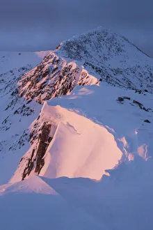 First light on Ben Starav ridge in full winter conditions. Glen Etive, Highlands of Scotland First light on Ben Starav ridge in full winter conditions. Glen Etive, Highlands of Scotland