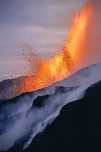 Fissure eruption of Chico Volcano into 9km diameter caldera. Sierra Negra volcano Fissure eruption of Chico Volcano into 9km diameter caldera. Sierra Negra volcano