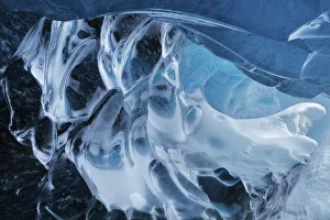 Ice cave beneath the Breidemerkurjokull glacier, eastern Iceland, March 2015 Ice cave beneath the Breidemerkurjokull glacier, eastern Iceland, March 2015
