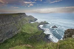 Images Dated 17th February 2014: Landscape and cliffs on the Causeway coast, Antrim county, Northern Ireland, UK
