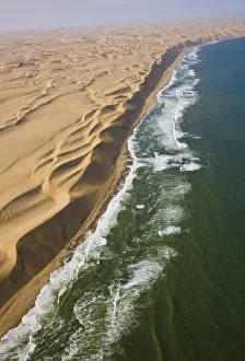 The Long Wall, aerial view of sand dunes bordering the atlantic coast The Long Wall, aerial view of sand dunes bordering the atlantic coast