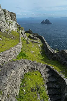 Monastery terraces on Skellig Michael, Skellig Islands World Heritage Site, County Kerry Monastery terraces on Skellig Michael, Skellig Islands World Heritage Site, County Kerry