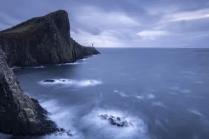 Neist Point coastline and lighthouse. Isle of Skye, Inner Hebrides, Scotland, UK Neist Point coastline and lighthouse. Isle of Skye, Inner Hebrides, Scotland, UK
