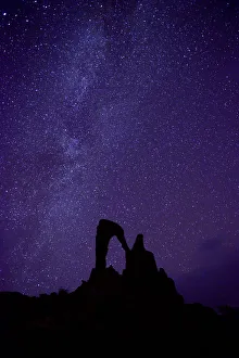 Night sky over Stone arch, called the Julia arch. Ennedi Natural and Cultural Reserve Night sky over Stone arch, called the Julia arch. Ennedi Natural and Cultural Reserve