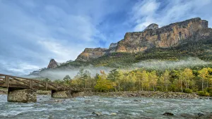 Pico de Mondarruego and Arazas River Valle de Ordesa ,Ordesa National Park, Spain Pico de Mondarruego and Arazas River Valle de Ordesa ,Ordesa National Park, Spain