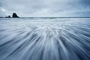 Images Dated 28th October 2011: Receding wave shot with long exposure. Talisker Bay, Isle of Skye, Scotland, UK
