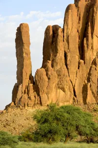 Sandstone rock formations in the Sahara desert. Ennedi Natural and Cultural Reserve Sandstone rock formations in the Sahara desert. Ennedi Natural and Cultural Reserve