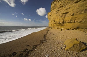 Images Dated 9th November 2005: Sea Cliffs and beach at Burton Bradstock, Dorset. Jurassic Coast World Heritage Site