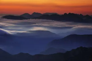 Sunrise in the Julian Alps, viewed from Mount Kriz, Triglav National Park, Slovenia Sunrise in the Julian Alps, viewed from Mount Kriz, Triglav National Park, Slovenia