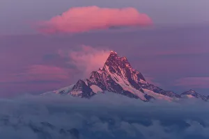 Sunset light on Mount Schreckhorn (4078m) . Bernese Alps, Canton of Berne, Switzerland Sunset light on Mount Schreckhorn (4078m) . Bernese Alps, Canton of Berne, Switzerland