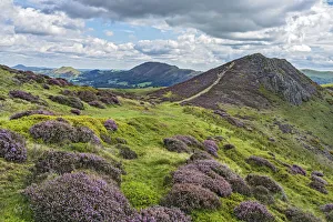 View from Long Mynd with Bodbury Hill in the foreground and Caer Caradoc Hill View from Long Mynd with Bodbury Hill in the foreground and Caer Caradoc Hill
