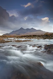 View looking towards the Black Cuillin mountains, with the River Sligachan in the foreground View looking towards the Black Cuillin mountains, with the River Sligachan in the foreground
