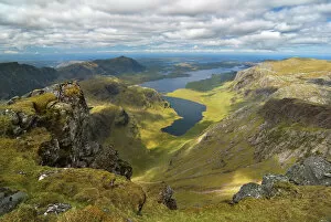 Images Dated 3rd June 2012: View from A Mhaighdean overlooking Fionn Loch. Highlands, Highlands of Scotland
