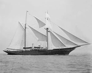 The Great Days of Yachting Gallery: The 1894 built schooner Xarifa under sail, 1899. Creator: Kirk & Sons of Cowes