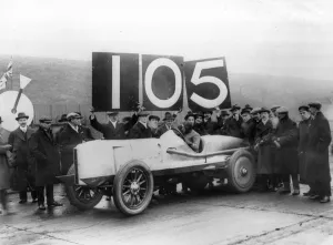 1913 Percy Lambert in Talbot Special 25hp at Brooklands, breaks 103 miles in 1 hour record 1913 Percy Lambert in Talbot Special 25hp at Brooklands, breaks 103 miles in 1 hour record