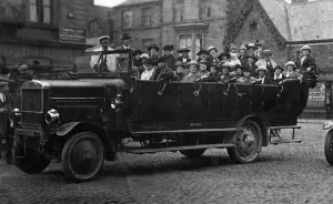 1920 Leyland RAF type charabanc in Bradford. Creator: Unknown 1920 Leyland RAF type charabanc in Bradford. Creator: Unknown