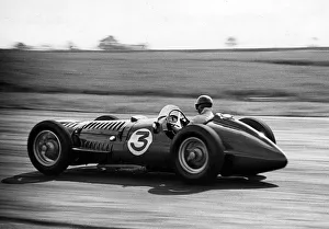 1953 BRM V16 driven by Fangio at Silverstone. Creator: Unknown 1953 BRM V16 driven by Fangio at Silverstone. Creator: Unknown