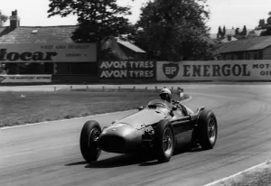 1955 Maserati 250F, Behra at Aintree. Creator: Unknown 1955 Maserati 250F, Behra at Aintree. Creator: Unknown