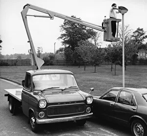 1974 Ford Transit with Liftec platform. Creator: Unknown 1974 Ford Transit with Liftec platform. Creator: Unknown